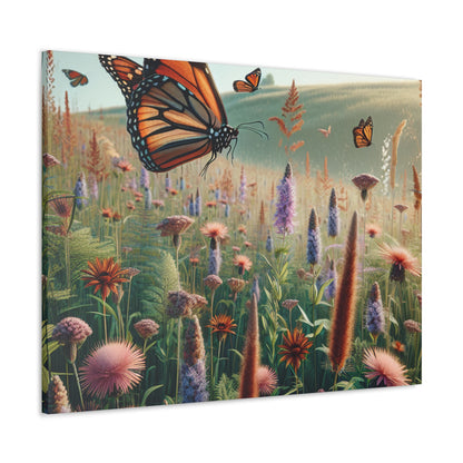 "A Monarch in Wildflower Meadow" - The Alien Canva Realism Style