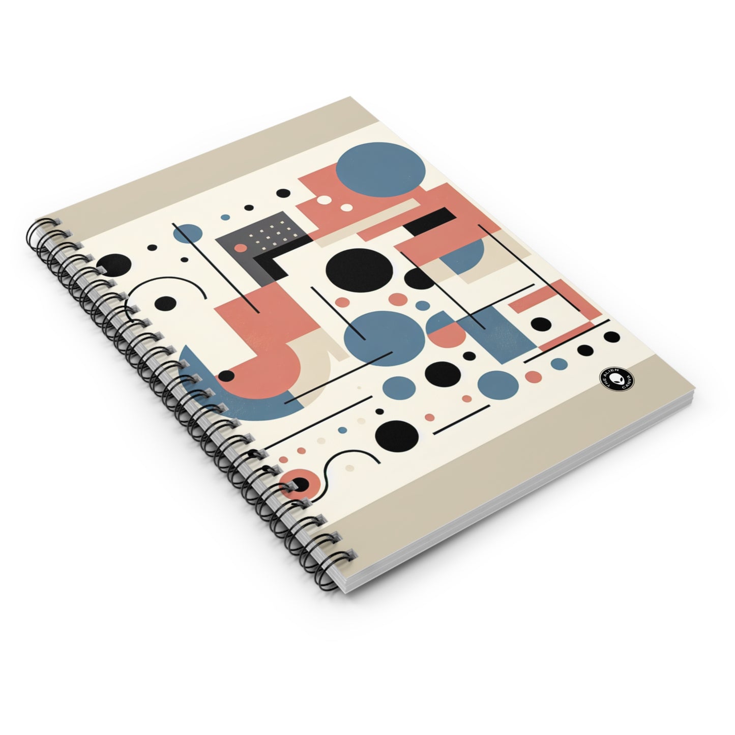 "Equilibrium: Exploring Balance Through Minimalist Art" - The Alien Spiral Notebook (Ruled Line) Minimalism