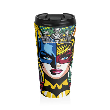 "Heroes of Pop Art: An Intermixing of Icons" - The Alien Stainless Steel Travel Mug Pop Art Style