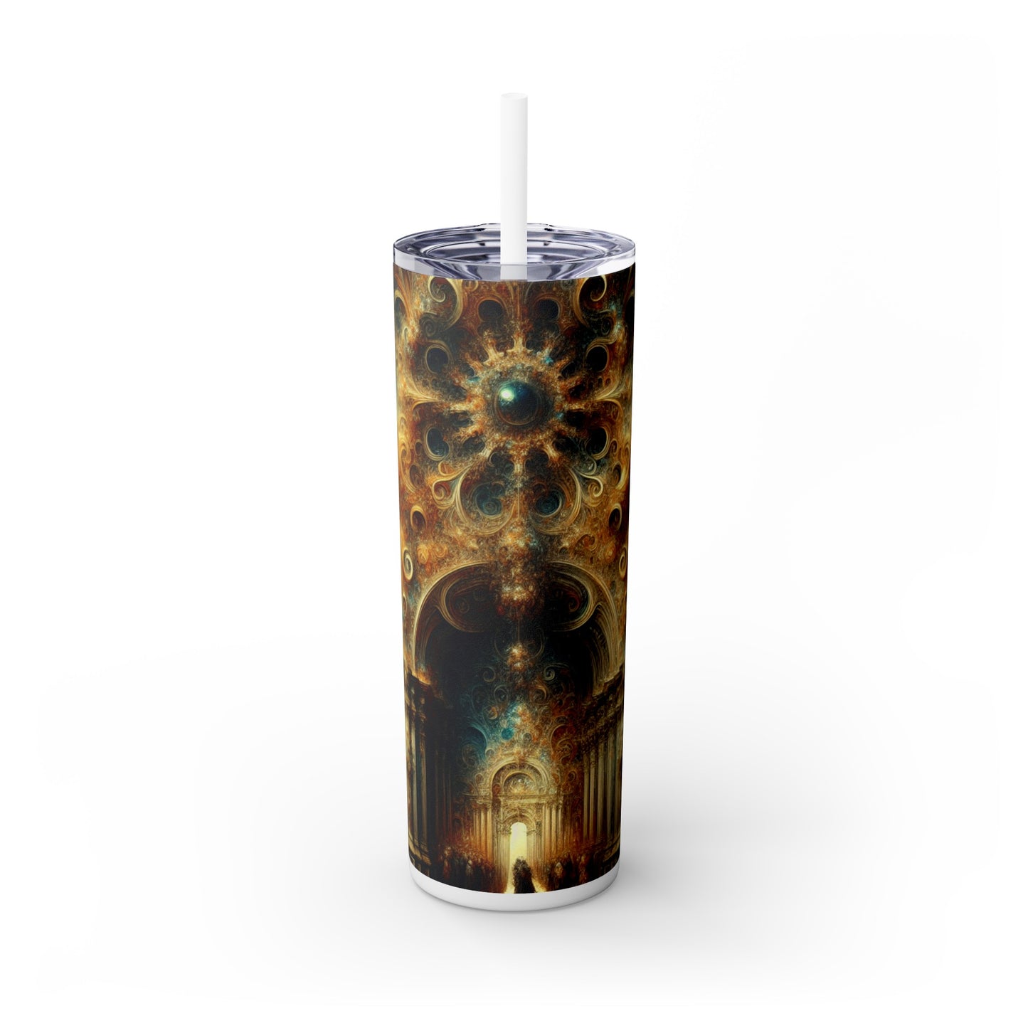 "Festin opulent : un banquet baroque" - The Alien Maars® Skinny Tumbler avec paille 20oz Baroque