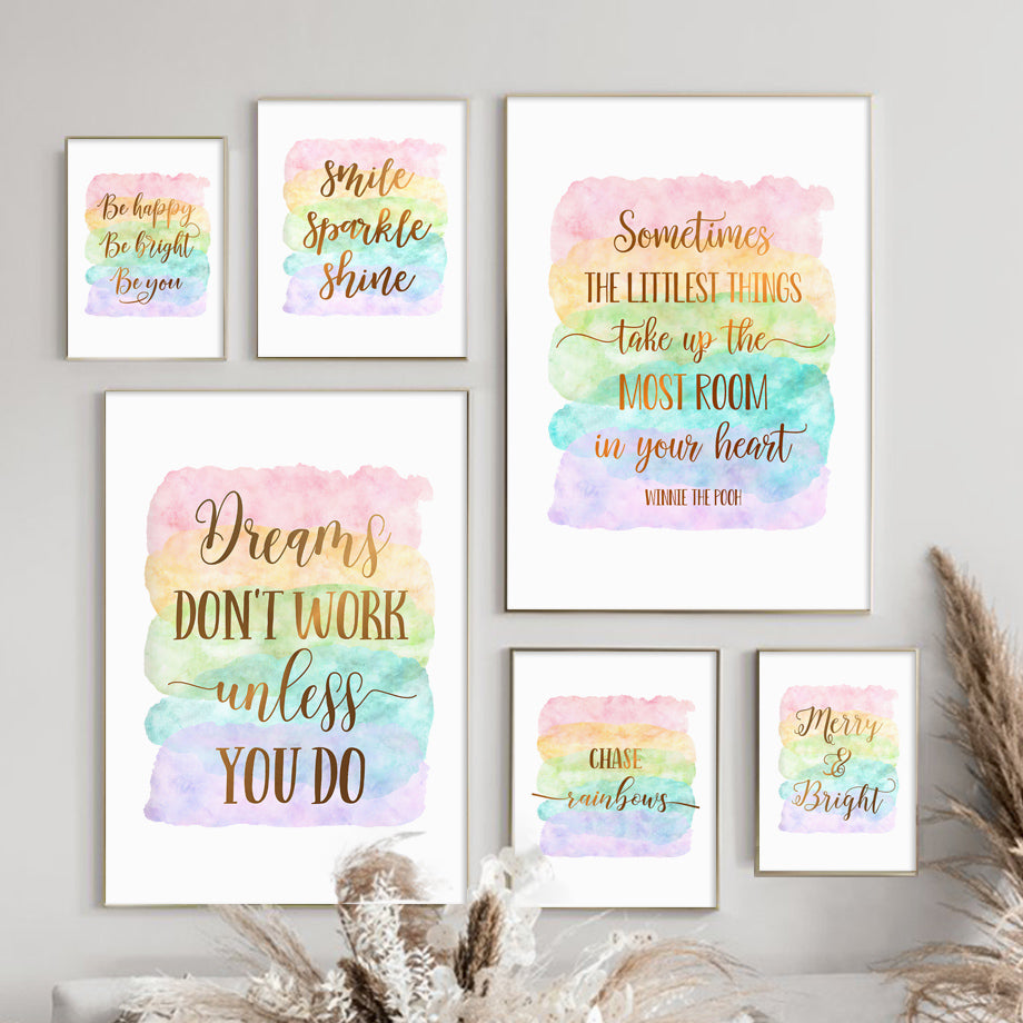 Peinture murale avec citation d'inspiration Vintage, toile d'art nordique, affiche