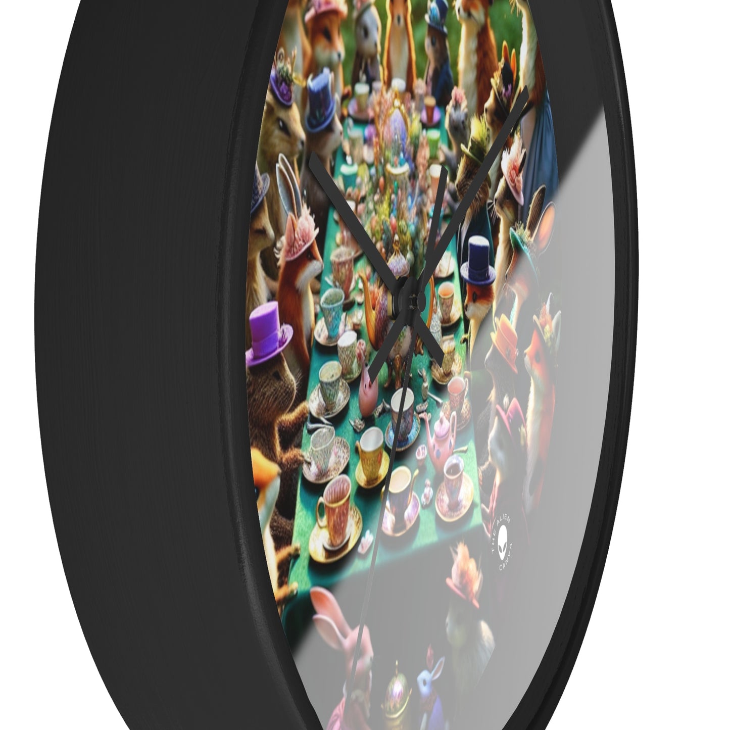 "Enchanted Tea Party in the Forest" - The Alien Wall Clock