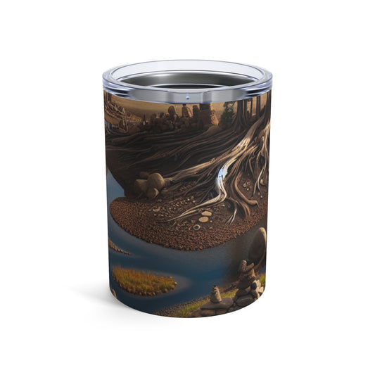 Transient Traces: An Immersive Land Art Installation Exploring the Fragility of Memories - The Alien Tumbler 10oz Land Art