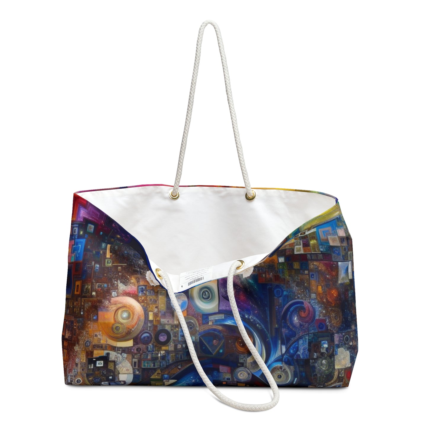 "Perception Distorted: A Postmodern Commentary on Reality" - The Alien Weekender Bag Postmodern Art