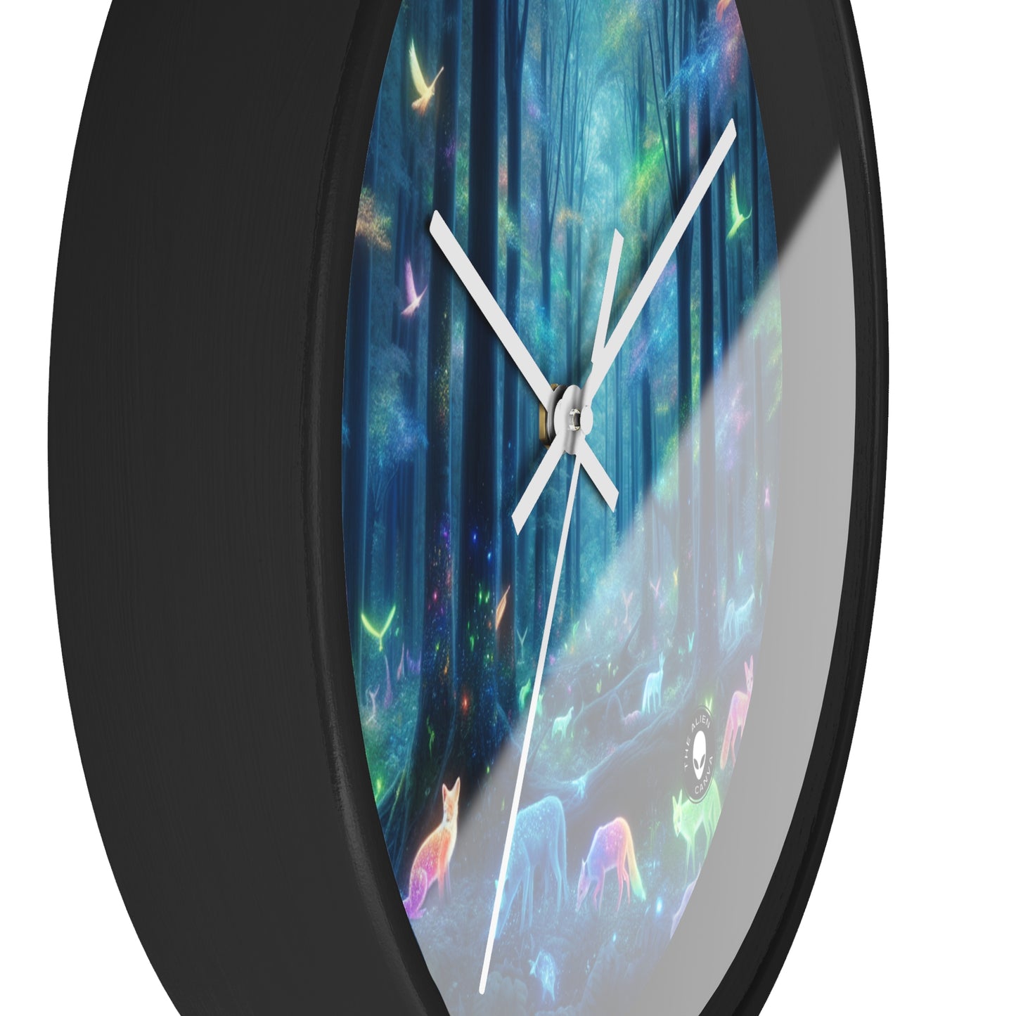 "Enchanted Rainbow Forest" - The Alien Wall Clock