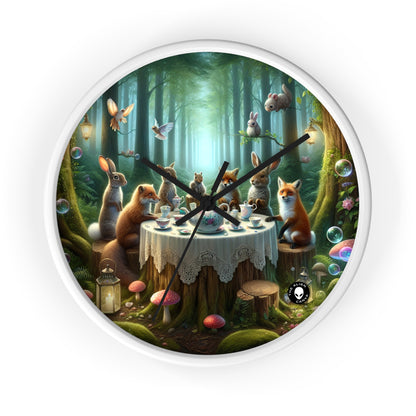 "Enchanted Forest Tea Time" - The Alien Wall Clock