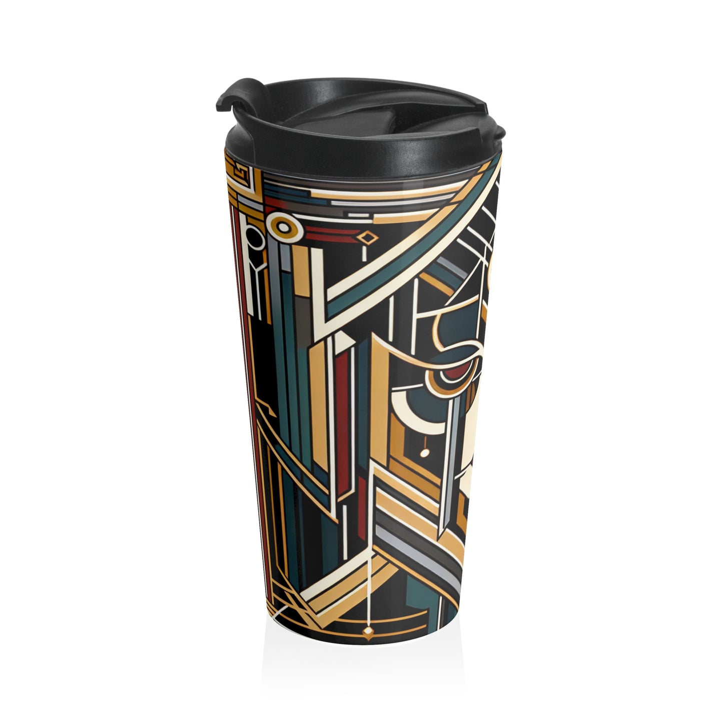 "Glamour &amp; Decadence: A 1920s Art Deco Cocktail Soiree" - The Alien Tasse de voyage en acier inoxydable Art Déco