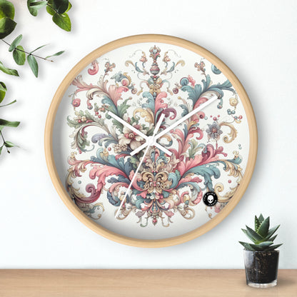 "Élégance enchantée : une soirée dans un jardin rococo" - The Alien Wall Clock Rococo