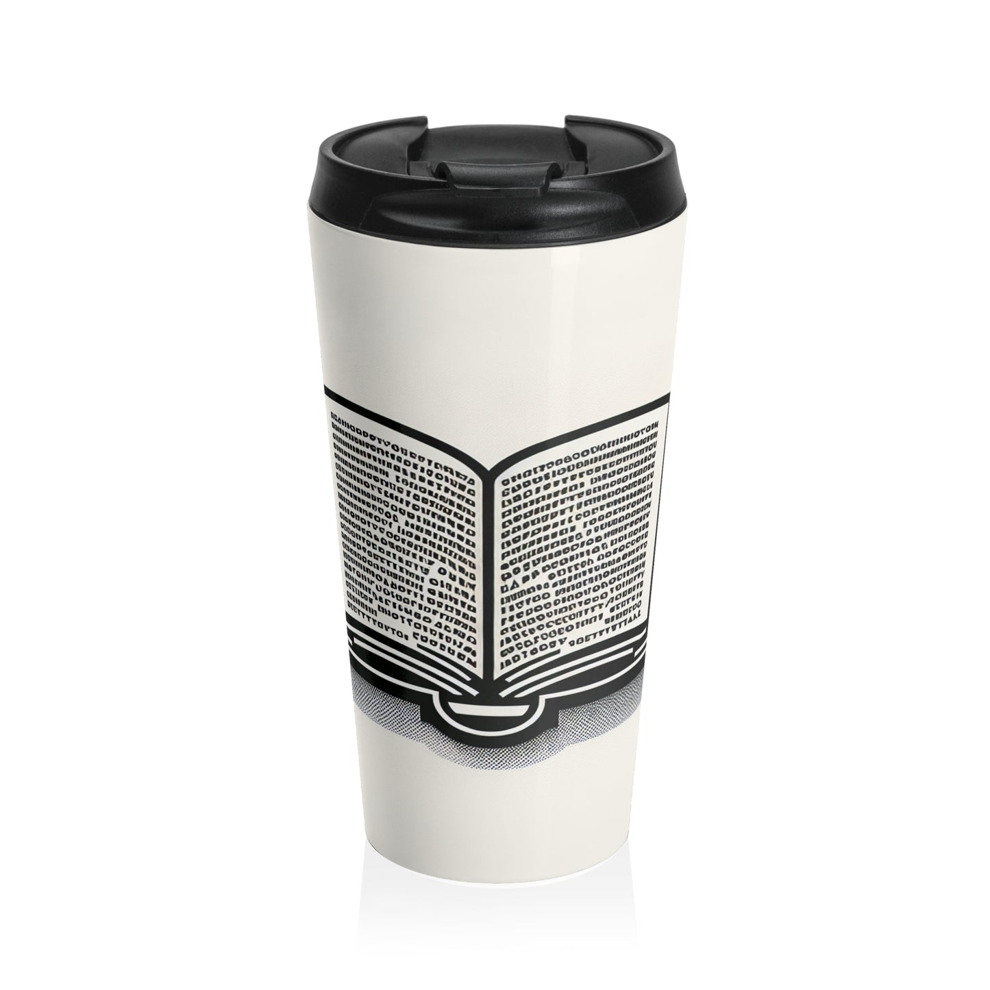 "A Singular Story: Monochrome Typography" - The Alien Stainless Steel Travel Mug Minimalism