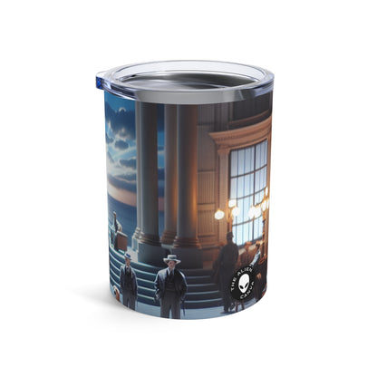 Titre : « Ocean Symphony : A Photorealistic Ode to the Crashing Waves » – The Alien Tumbler 10oz Photoréalisme