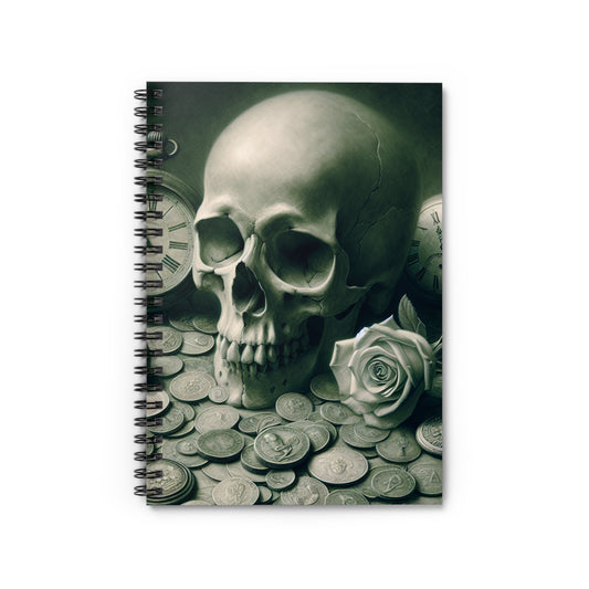 "Lingering Decay" - The Alien Spiral Notebook (Ruled Line) Vanitas Painting Style