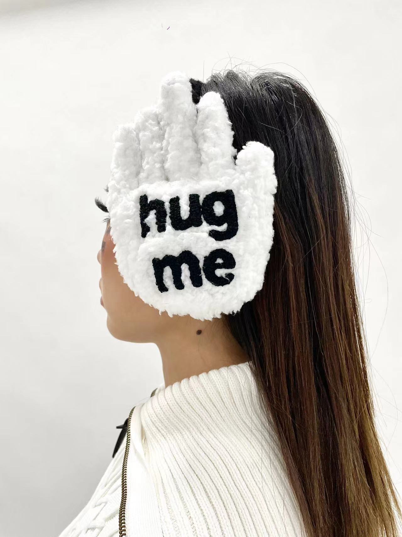 Palm Earmuffs Lambswool Letters Warm-keeping Earmuffs