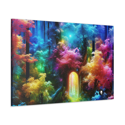 "Bosque Arcoiris Encantado: Puerta al Reino Invisible" - The Alien Canva