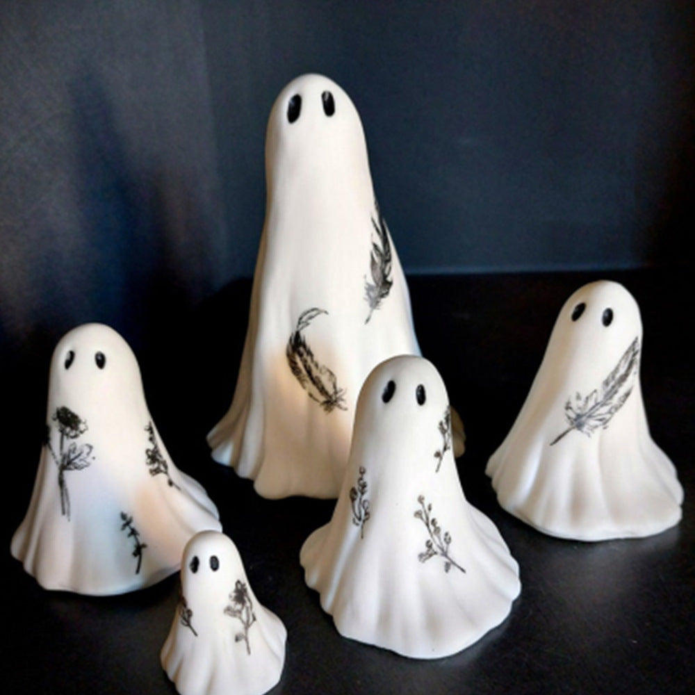 Nuevo y creativo adorno de fantasma blanco para decoración de Halloween