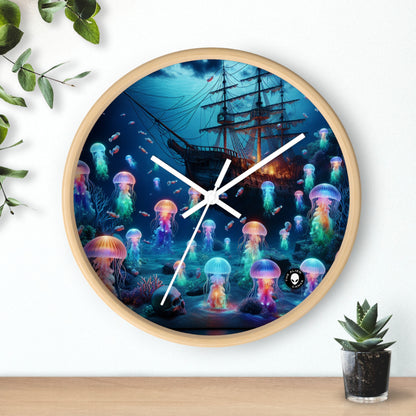 « Le paradis des méduses lumineuses : une aventure sous-marine de rêve » – L'horloge murale Alien