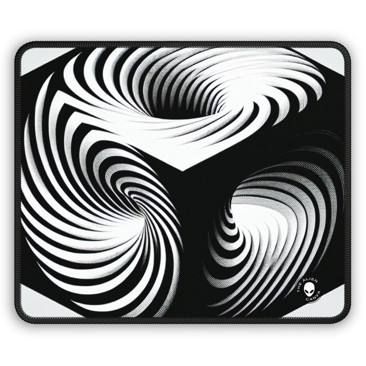 "Convolutional Cube: An Optical Illusion of Unceasing Movement" - The Alien Gaming Mouse Pad Op Art