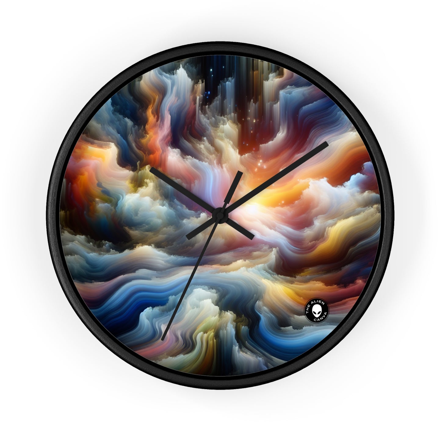 "Ephemeral Escapes: A Timeless Journey Through Changing Landscapes" - The Alien Wall Clock Video Art