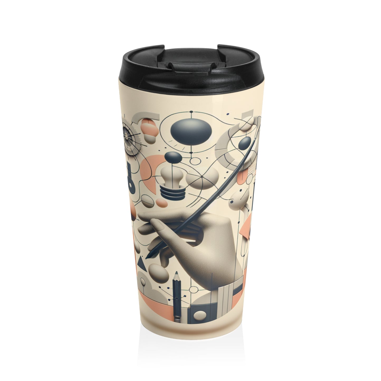 "Tech-Nature Fusion: An Artistic Exploration" - The Alien Stainless Steel Travel Mug Conceptual Art