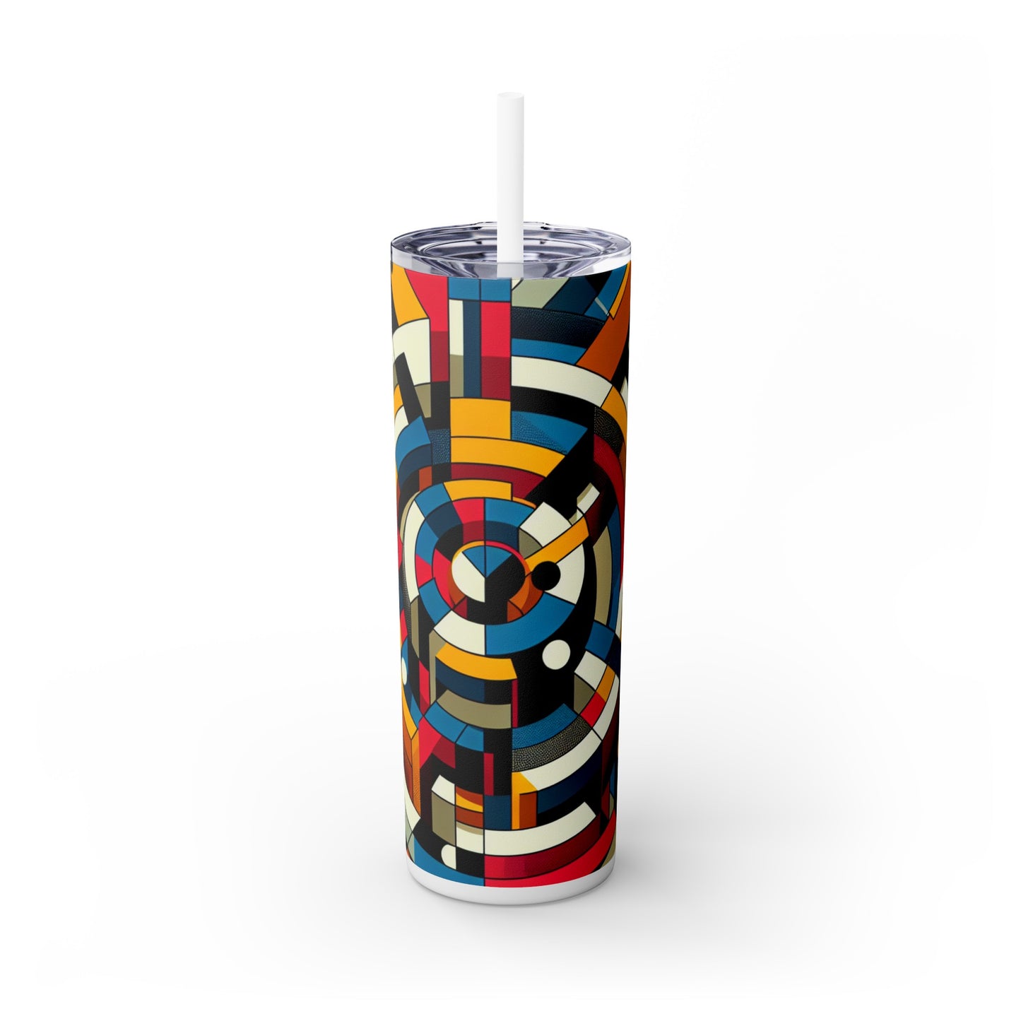 "Digital Revolution: A Constructivist Perspective" - The Alien Maars® Skinny Tumbler with Straw 20oz Constructivism