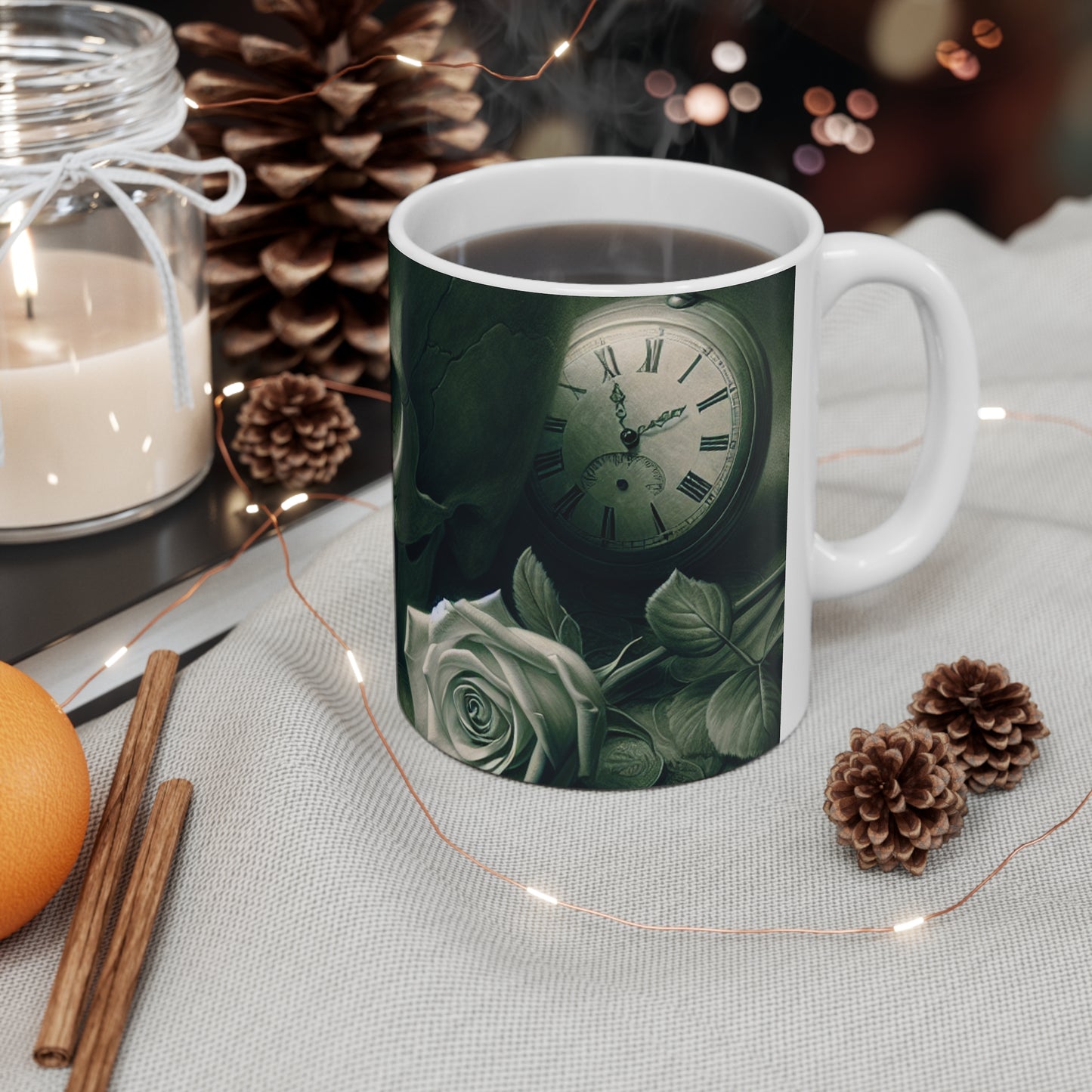 "Lingering Decay" - The Alien Ceramic Mug 11oz Vanitas Painting Style