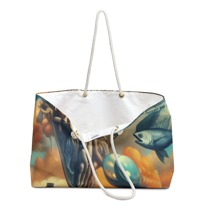 Whimsical Dreams: Defying Gravity in the Celestial Abyss - The Alien Weekender Bag Surrealism