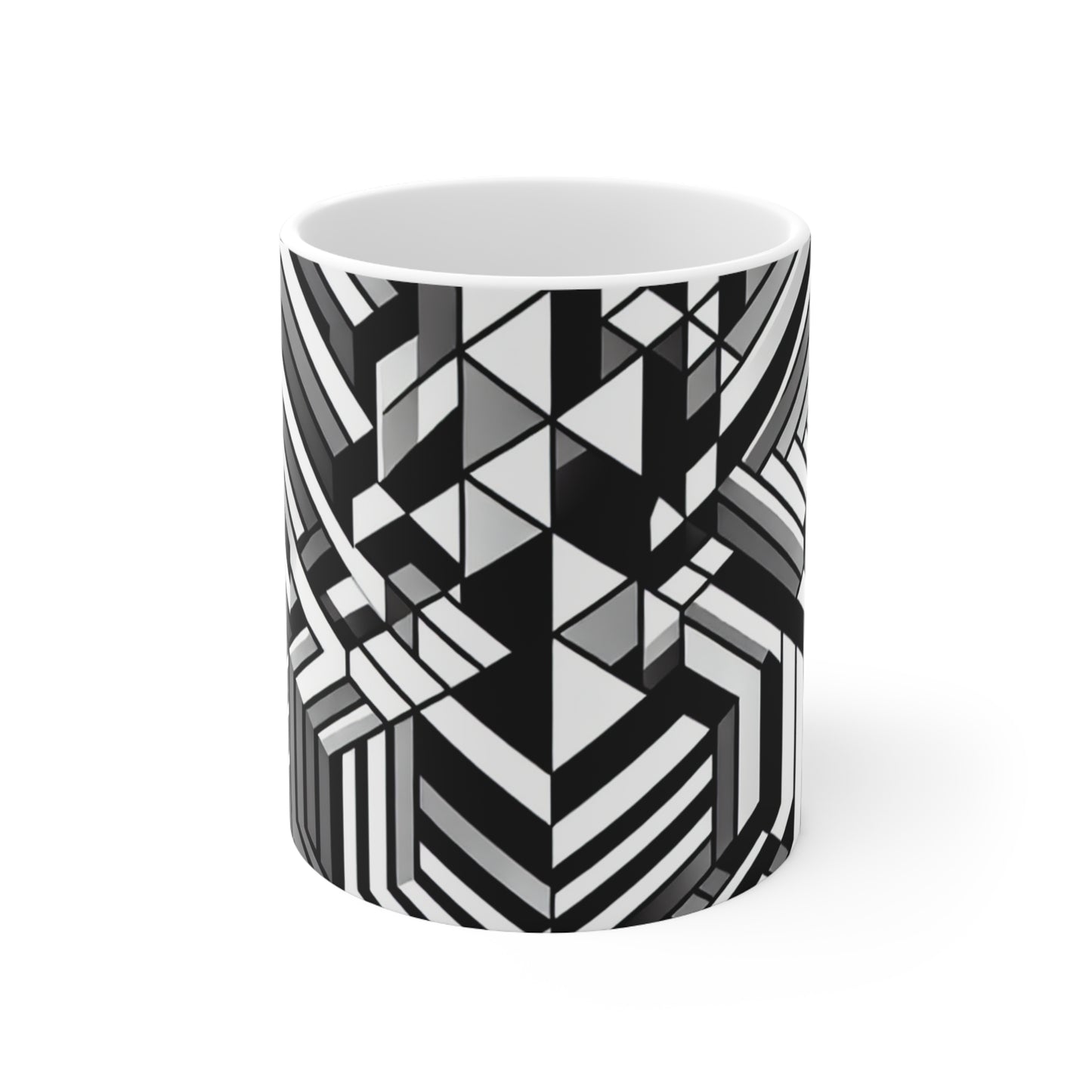 "Percepción en movimiento: una obra maestra de Op Art alucinante" - The Alien Ceramic Mug 11oz Op Art