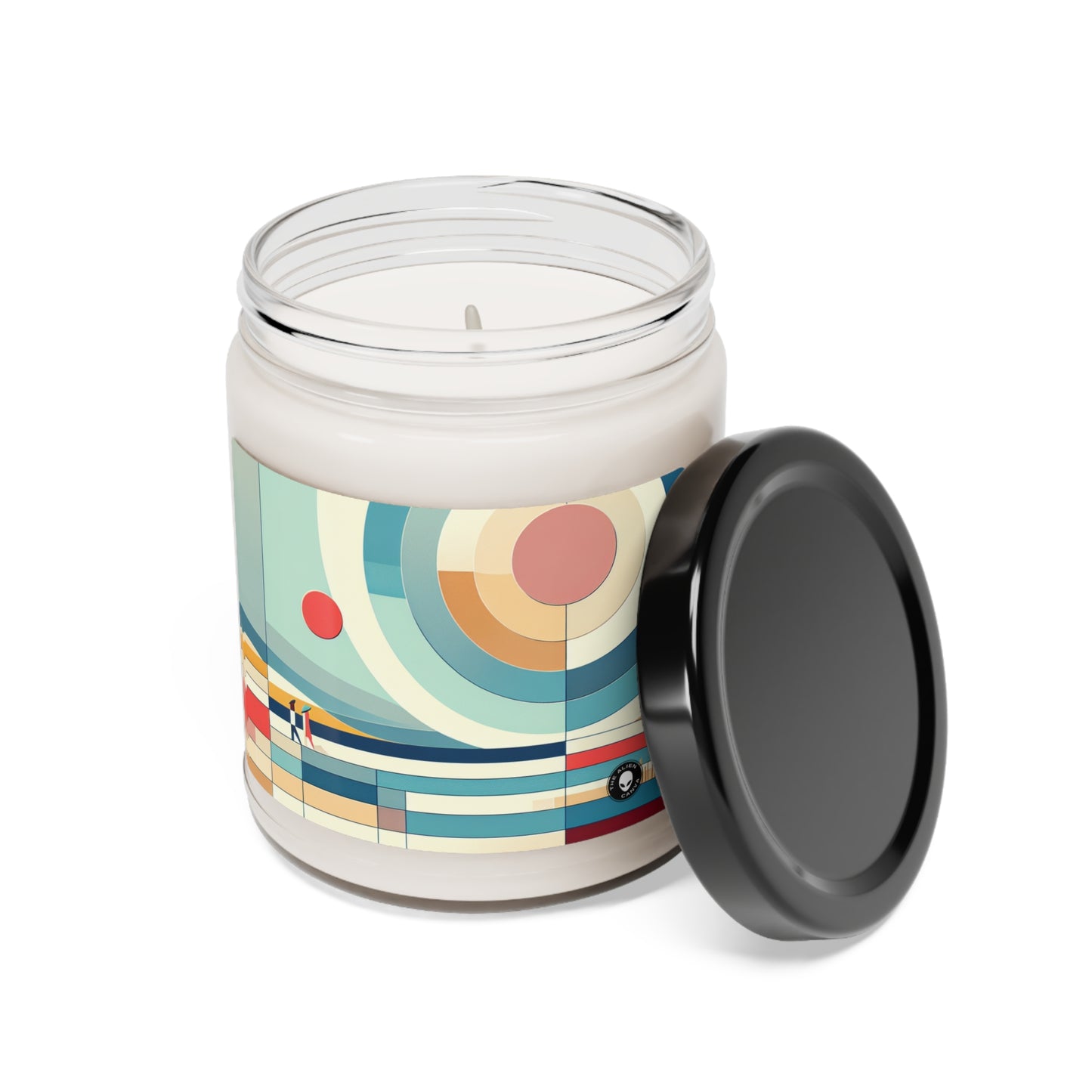 Tranquil Reflections: A Minimalist Zen Garden Artwork - The Alien Scented Soy Candle 9oz Minimalism