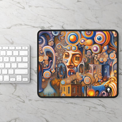 "Tiempo derretido: una danza caprichosa de sueños" - The Alien Gaming Mouse Pad Surrealismo