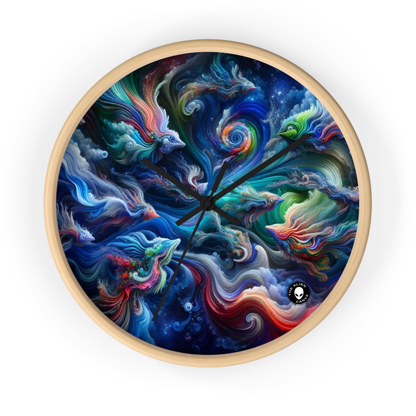 "Psychedelic Underwater Wonderland" - The Alien Wall Clock