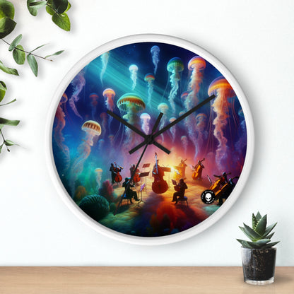 "Jellyfish Serenade: An Underwater Symphony" - The Alien Wall Clock