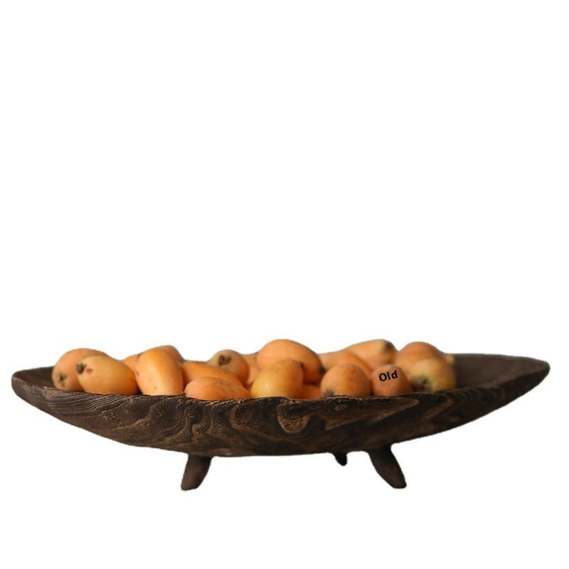 Solid Wood Fruit Decorative Large Wooden Tray Decorative Tray