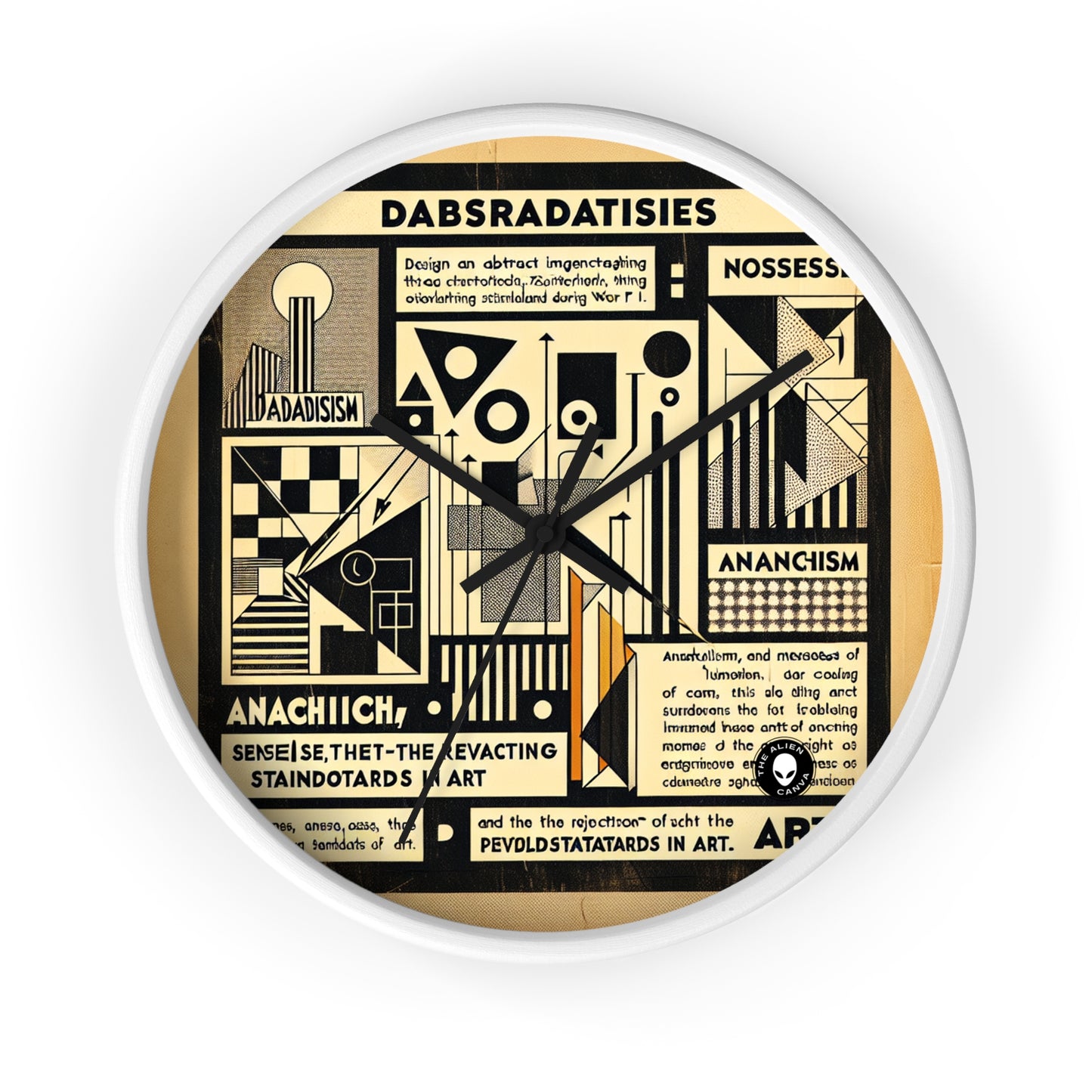 "Dadaist Dreamscape: A Surreal Digital Collage Ensemble" - The Alien Wall Clock Dadaism