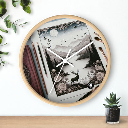 "Twilight Serenity: A Romantic Landscape" - The Alien Wall Clock Romanticism