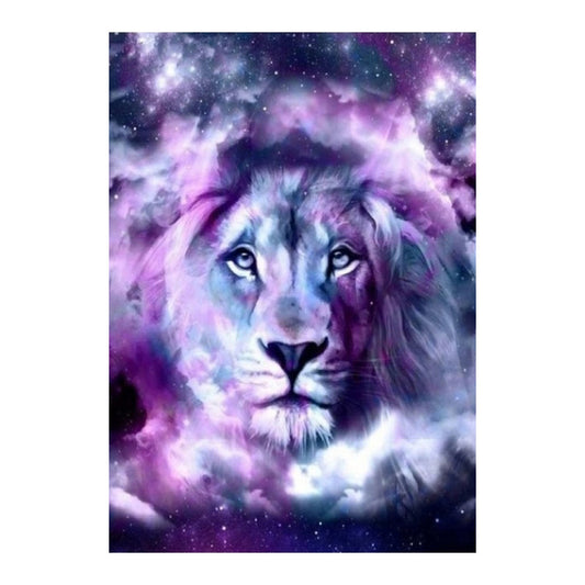 Peinture de diamant de lion coloré de style européen moderne