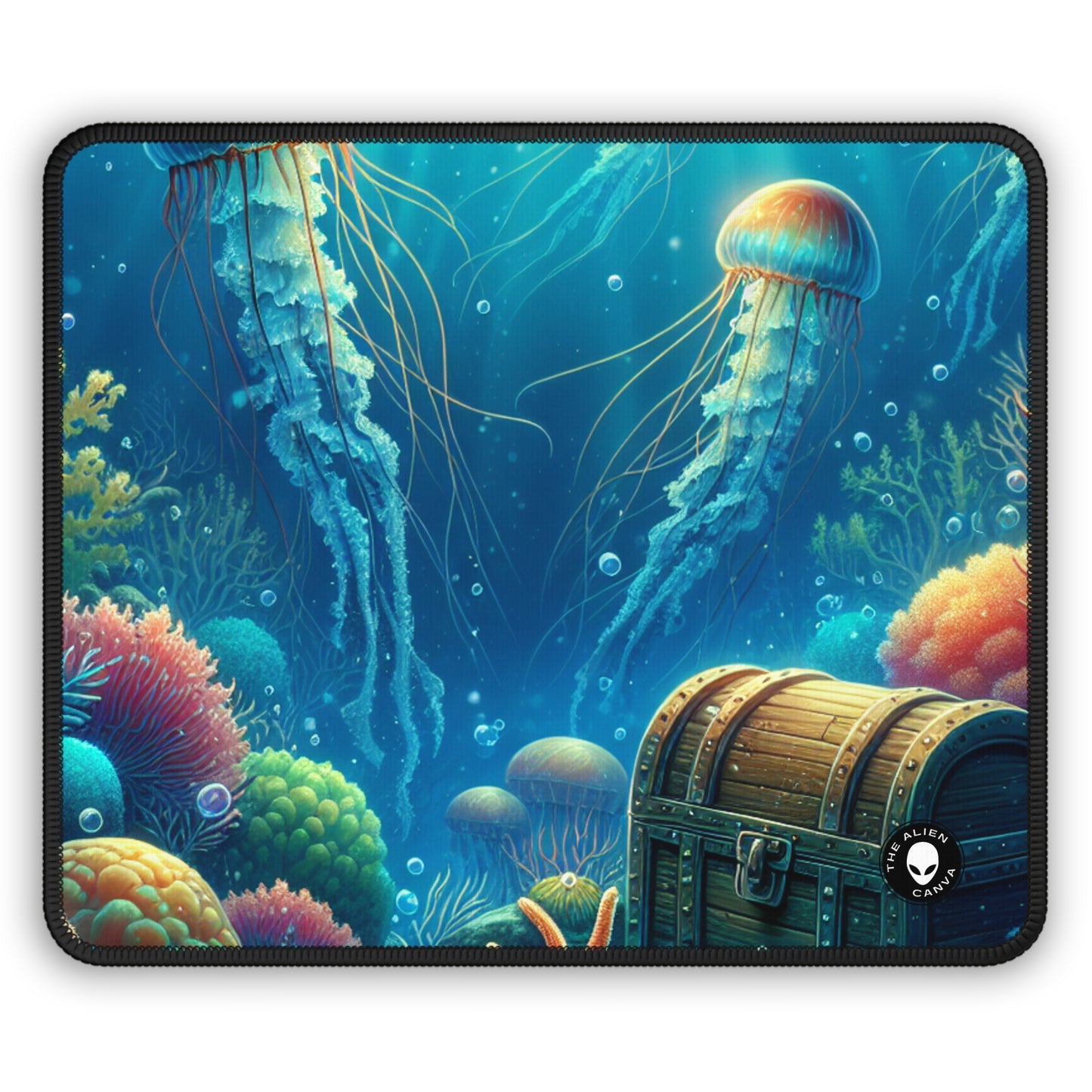 "Beneath the Waves: A Hidden Treasure" - The Alien Gaming Mouse Pad