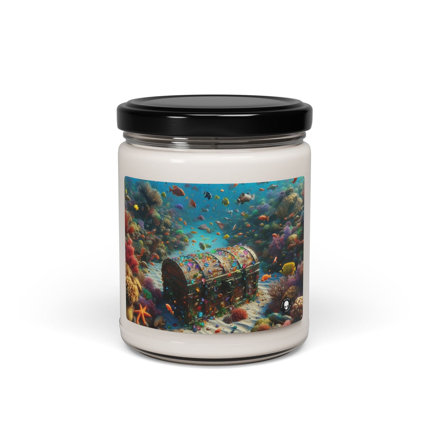 "Jeweled Depths: Discover the Hidden Treasure" - The Alien Scented Soy Candle 9oz