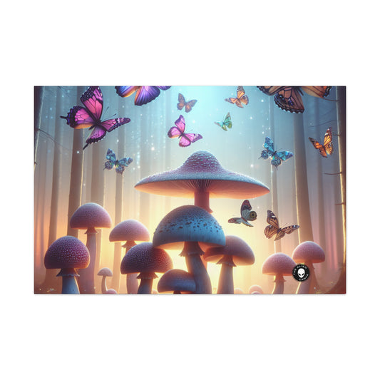 "Twilight Forest: Fluttering Butterflies and Towering Mushrooms" - The Alien Canva