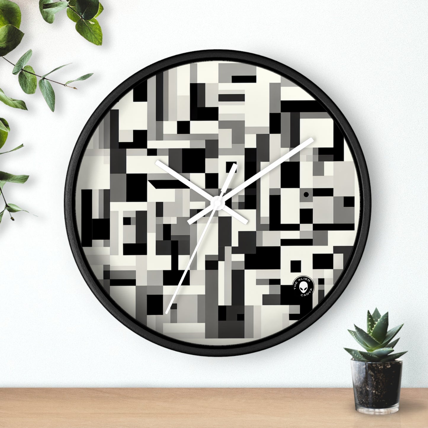 "Cityscape in Analytical Cubism" - The Alien Wall Clock Analytical Cubism