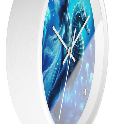 "Mermaid Magic: Journey with the Giant Seahorse" - The Alien Wall Clock