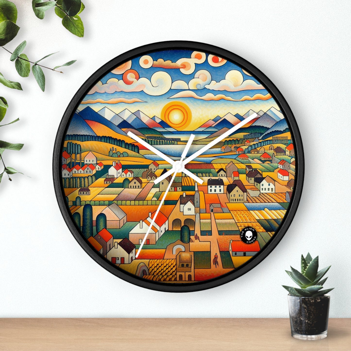 "Primal Paradise: A Vibrant Jungle Celebration" - The Alien Wall Clock Primitivism