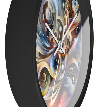 "Nature's Mechanical Symphony" - The Alien Wall Clock Abstract Surrealism