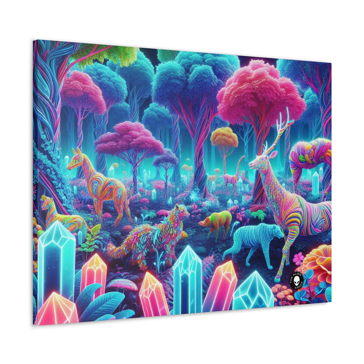 "Glowing Enchantment: Neon Forest" - The Alien Canva