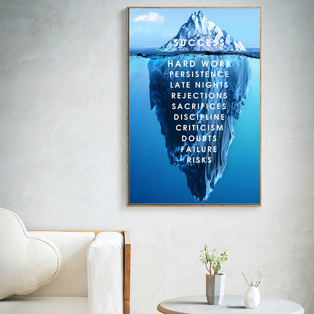 Pintura exitosa en lienzo de proverbios ingleses Iceberg