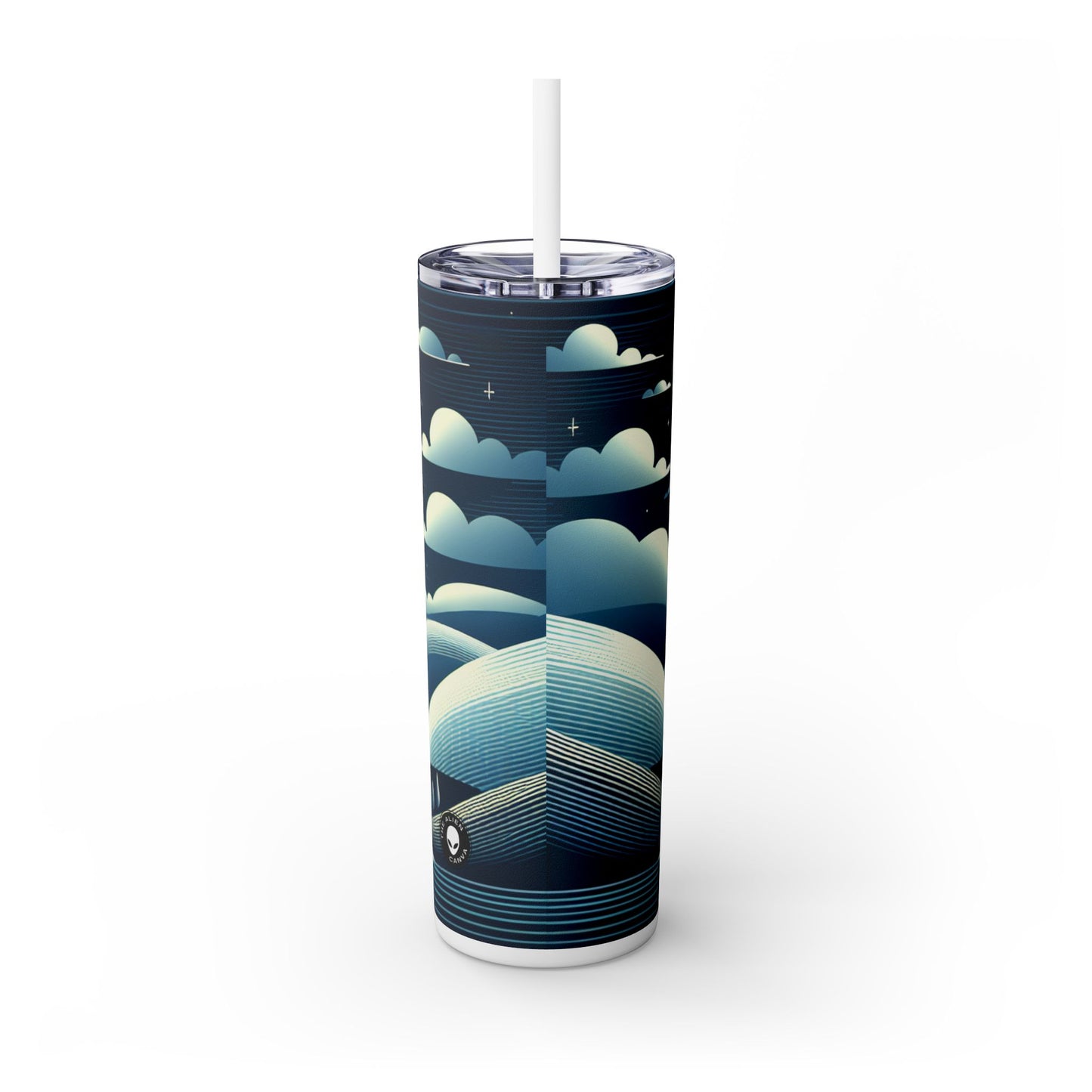 "Moonlit Haven" - Le verre fin Alien Maars® avec paille 20 oz