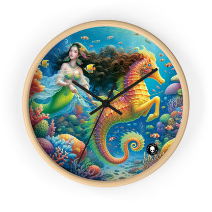 "Mermaid's Magical Coral Ride" - The Alien Wall Clock