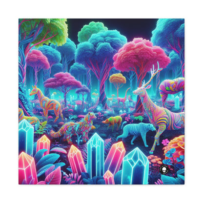 "Glowing Enchantment: Neon Forest" - The Alien Canva