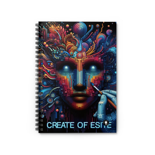 "Enchanted Forest: A Digital Art Masterpiece" - The Alien Spiral Notebook (Ruled Line) Digital Art