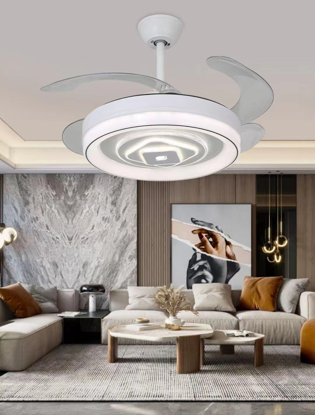 Nordic Ceiling Simple Household Invisible Fan Light