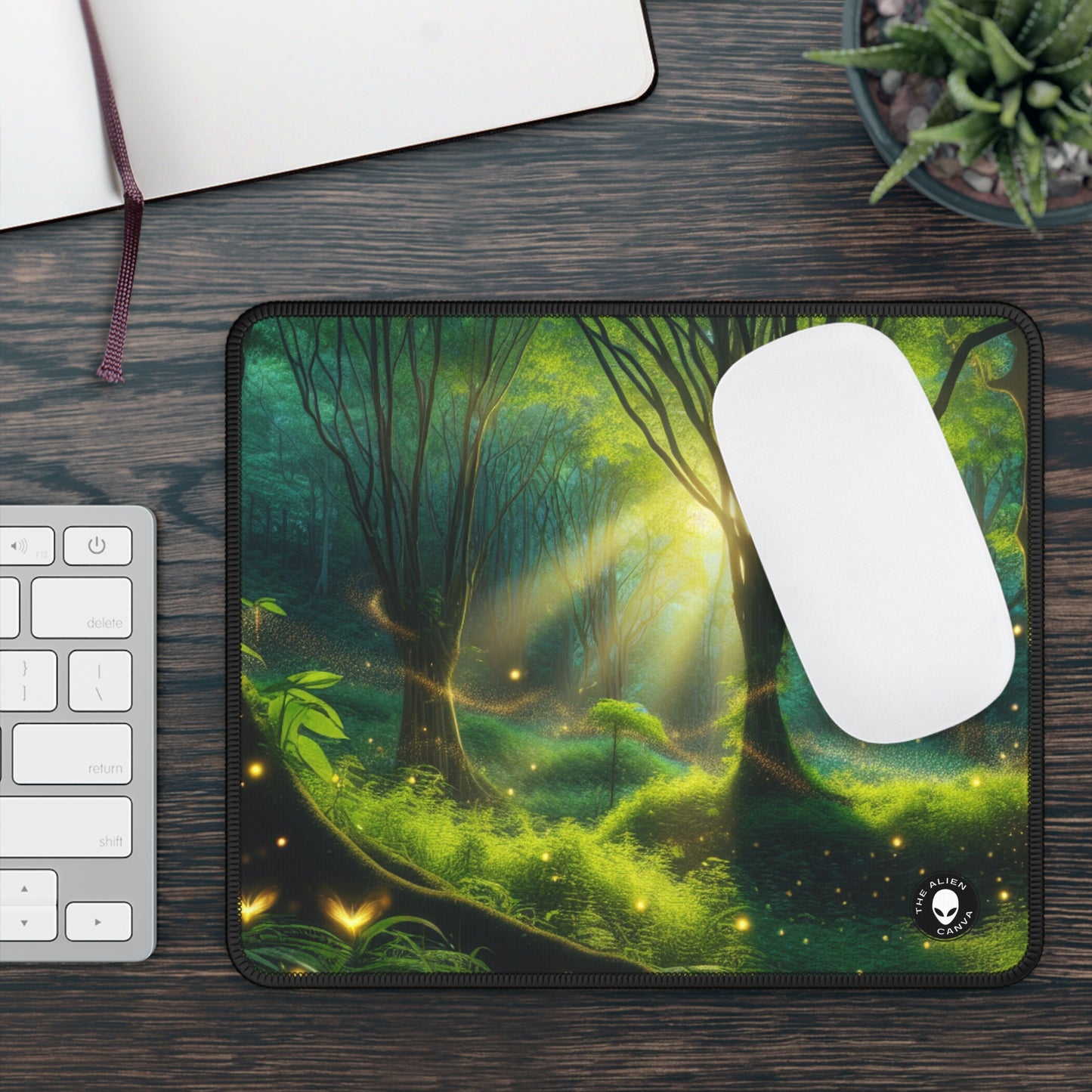 « Magie de la forêt lumineuse » – Le tapis de souris de jeu Alien