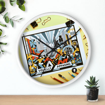 "Constructive City: A Vibrant Celebration of Urban Progress" - The Alien Wall Clock Constructivism